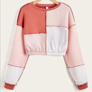 Pink Colorblock Sweater